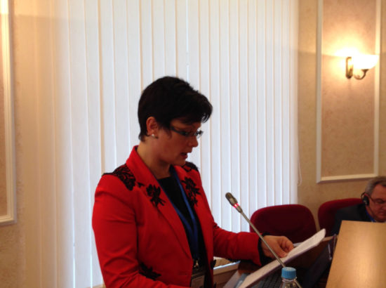 Riigikogu aseesimees Laine Randjärv esinemas Põhjamõõtme parlamentaarsel foorumil Arhangelskis